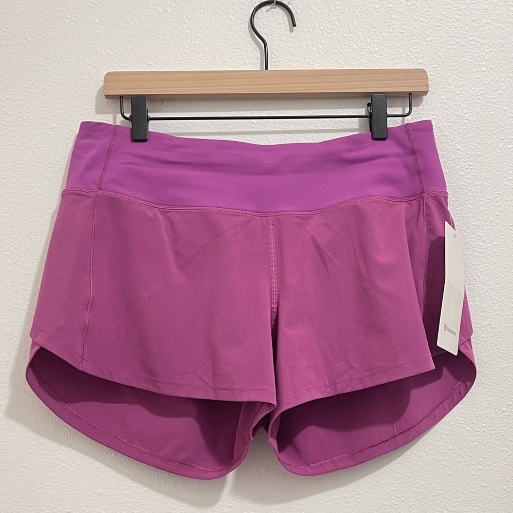 NWT Lululemon Speed Up MR Short 4” Lined Vintage Plum
